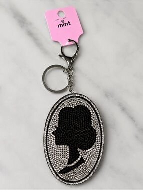 Rhinestone Cameo Keychain Purse Charm NWT Glam Accessory